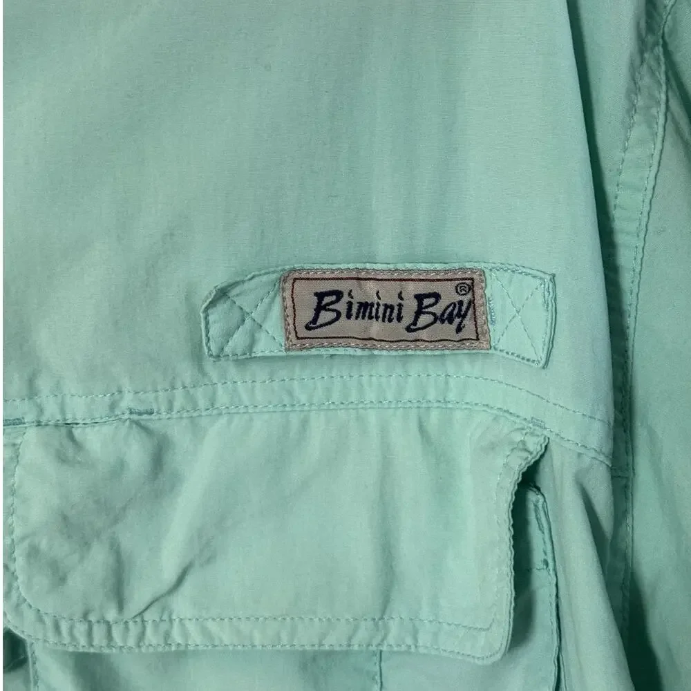 Bimini Bay Outfitters Short Sleeve Button Up Vented Fishing Shirt Size Medium - Picture 4 of 12